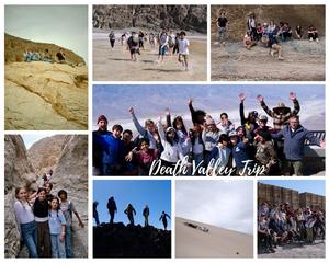 Photo collage of Highland Hall's 6th-grade students on a class trip.